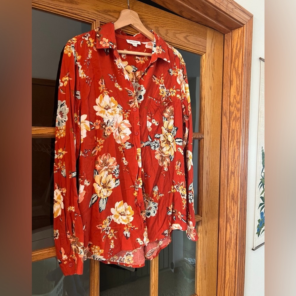 Beachlunchlounge Floral Blouse Large
